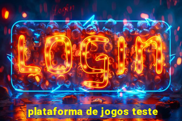 plataforma de jogos teste